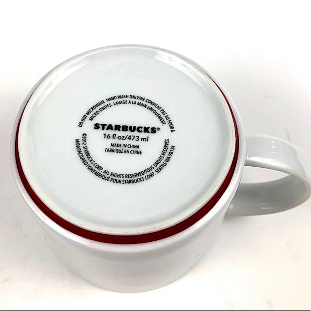 Starbucks White Classic Collectable Ceramic 16oz. Mug